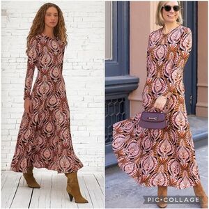 FARM Rio Pineapple Jewelry Long Sleeve Maxi Dress